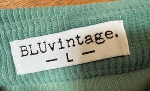 BLUvintage Teal Green Corduroy Button-Down Oversized Shirt